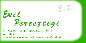 emil peresztegi business card